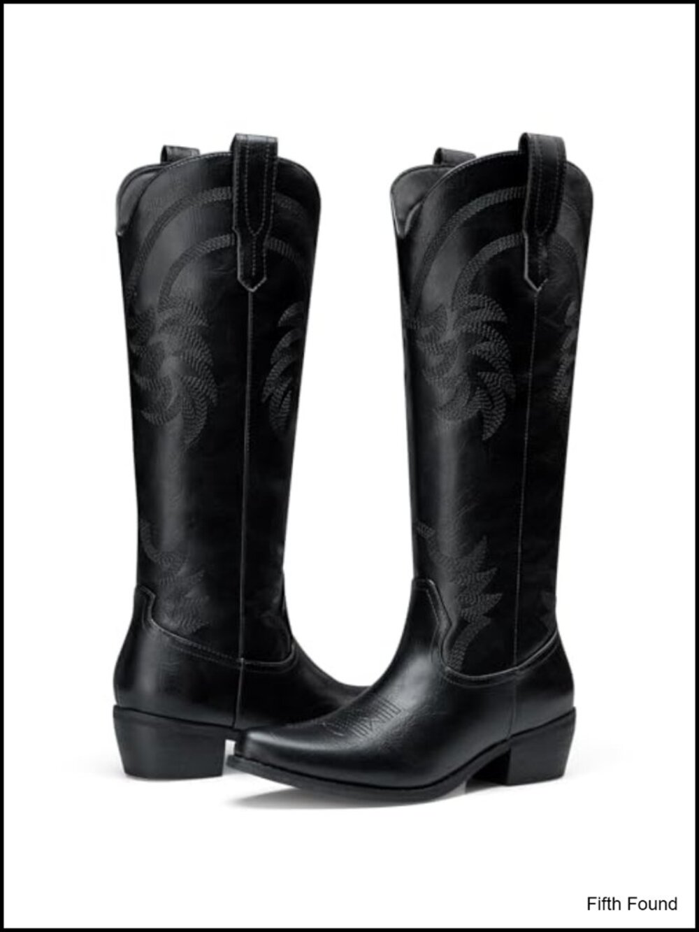 Women's Knee High Cowgirl Boots Faux Leather Cowboy Boots Comfortable Western